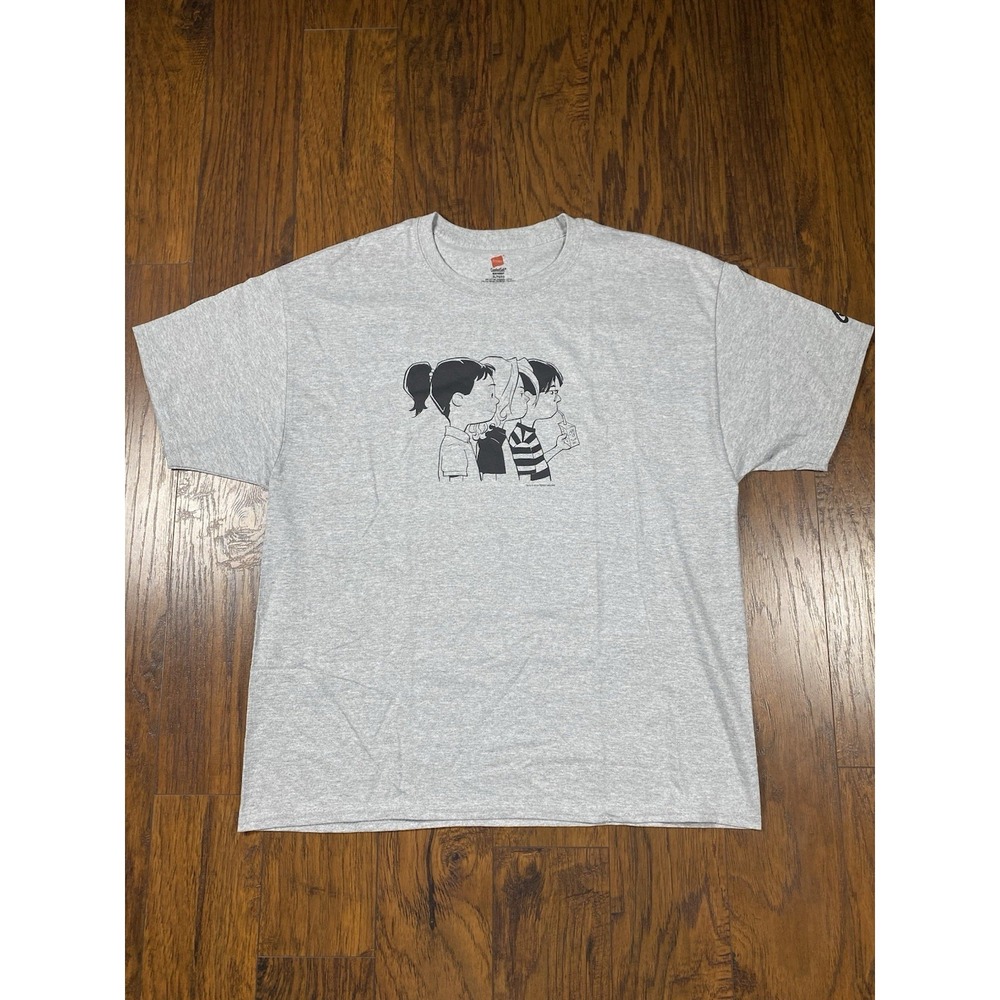 Hanes Terry Moore Sip-Kids‎ Graphic T-Shirt Mens XL Gray Short Sleeve 2014